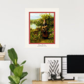 De tuin bekijken ~ Daniel Ridgway Knight Poster (Thuiskantoor)