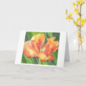 De tuin bloeit het wenskaart van de waterverfkunst kaart (Gele Bloem)