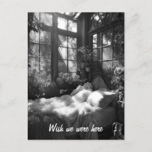 De tuin boudoir B&W foto Briefkaart