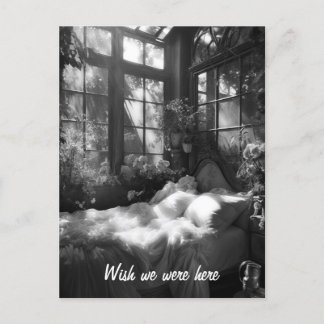 De tuin boudoir B&W foto Briefkaart