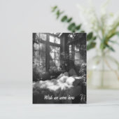 De tuin boudoir B&W foto Briefkaart (Staand voorkant)