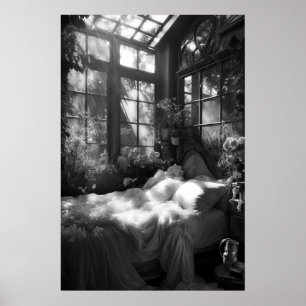 De tuin boudoir B&W foto Poster