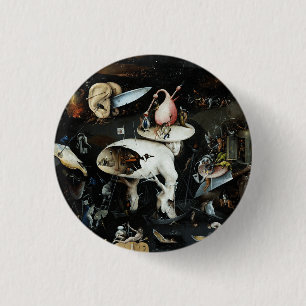 De Tuin der Hemelse Genietingen van Jheronimus Bos Ronde Button 3,2 Cm