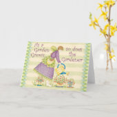 De tuin groeit - Wenskaart Kaart (Gele Bloem)