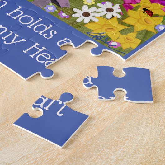 De tuin heeft een speciale plaats  legpuzzel (Zijkant)