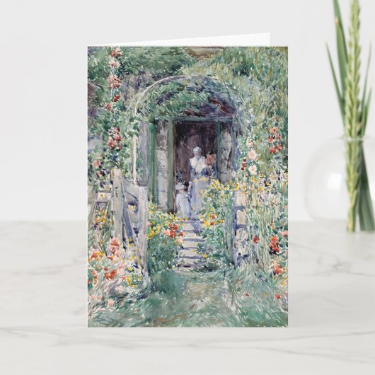 De tuin in zijn glorie | Childe Hassam Kaart (Voorkant)