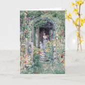 De tuin in zijn glorie | Childe Hassam Kaart (Gele Bloem)