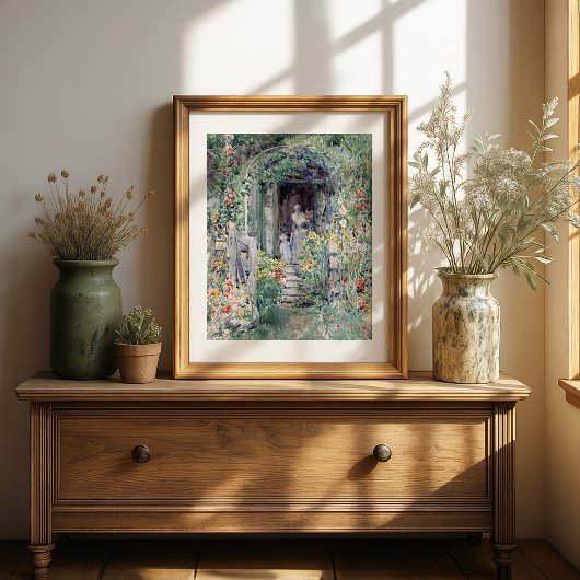 De tuin in zijn glorie | Childe Hassam Poster