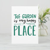 De tuin is mijn gelukkige plek bedankkaart (Staand voorkant)