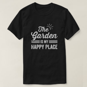 De tuin is mijn gelukkige plek de tuinliefhebber t-shirt