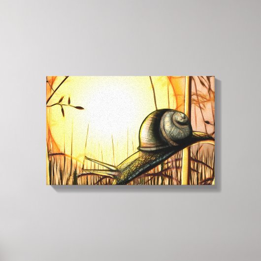 De Tuin Snail Wrapped Canvas (Voorkant)
