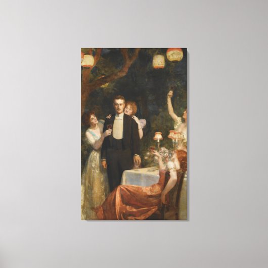 De tuin van Armida (door John Collier) Canvas Afdruk (Voorkant)