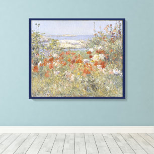 De tuin van Celia Thaxter door Frederick Childe Ha Canvas Afdruk