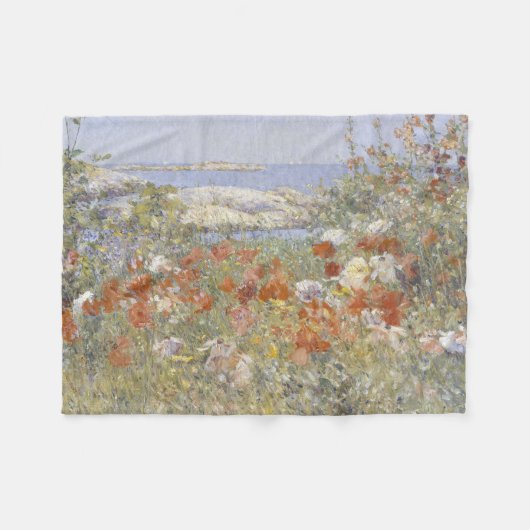 De tuin van Celia Thaxter door Frederick Childe Ha Fleece Deken (Voorkant (Horizontaal))