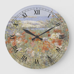 De tuin van Celia Thaxter door Frederick Childe Ha Grote Klok