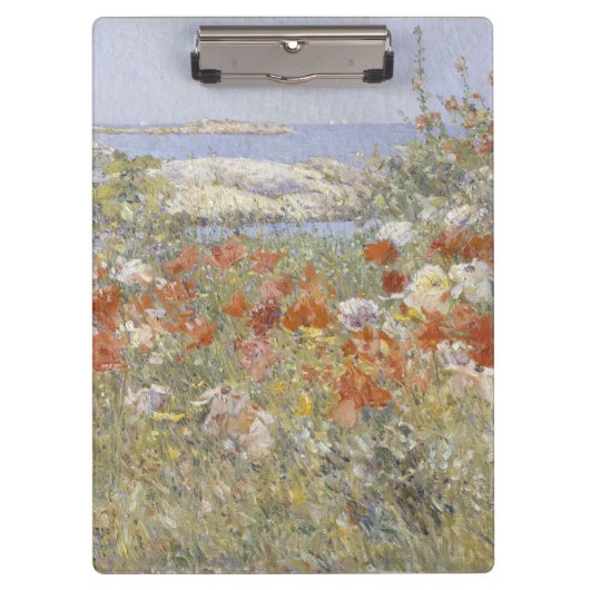 De tuin van Celia Thaxter door Frederick Childe Ha Klembord (Voorkant)