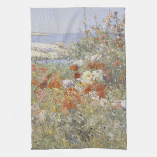 De tuin van Celia Thaxter door Frederick Childe Ha Theedoek