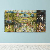 De tuin van de aardse delers Hieronymus Bosch Canvas Afdruk (Insitu (Houten vloer))