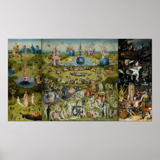 De tuin van de aardse delers Hieronymus Bosch Poster (Voorkant)