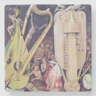 De tuin van de aardse gewichten 2 stenen onderzetter