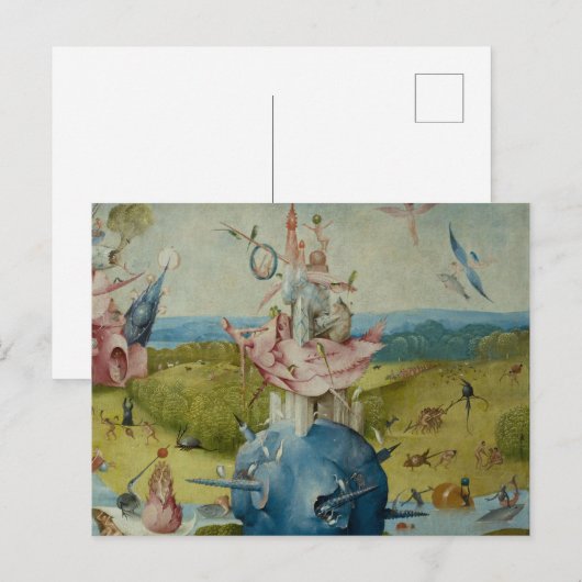 De tuin van de aardse gewichten briefkaart (Voorkant / Achterkant)