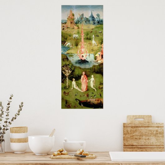 De tuin van de aardse gewichten poster (Keuken)