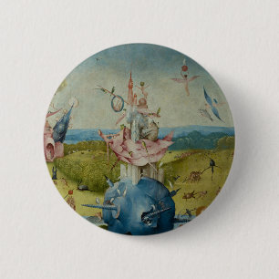 De tuin van de aardse gewichten ronde button 5,7 cm