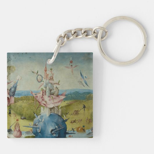 De tuin van de aardse gewichten sleutelhanger (Achterkant)