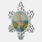 De tuin van de aardse gewichten tin sneeuwvlok ornament (Rechts)