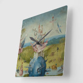 De tuin van de aardse gewichten vierkante klok (Hoek)