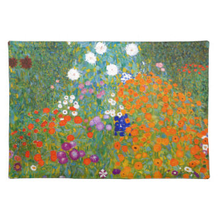 De Tuin van de bloem door Gustav Klimt Vintage Placemat