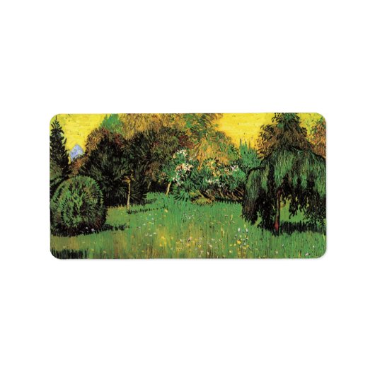 De tuin van de dichter door Vincent van Gogh Etiket (Voorkant)