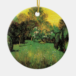 De tuin van de dichter door Vincent van Gogh Keramisch Ornament