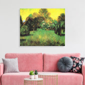 De tuin van de dichter van Vincent van Gogh Canvas Afdruk (Insitu (Woonkamer))