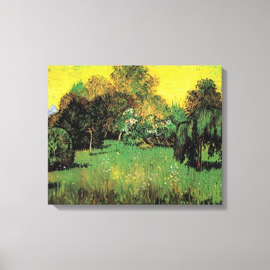 De tuin van de dichter van Vincent van Gogh. Canvas Afdruk (Voorkant)
