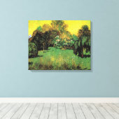 De tuin van de dichter van Vincent van Gogh. Canvas Afdruk (Insitu (Houten vloer))