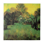 De tuin van de dichter van Vincent van Gogh. Tegeltje (Voorkant)