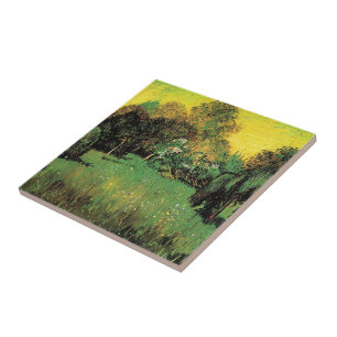 De tuin van de dichter van Vincent van Gogh. Tegeltje