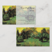 De tuin van de dichter, Vincent van Gogh. Visitekaartje (Voorkant / Achterkant)