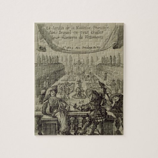 De tuin van de Franse nobility, c.1640 (engravi) Legpuzzel (Verticaal)