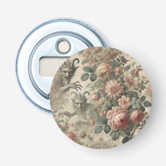 De tuin van de Goatman - Gothic Folklore Design Button Flesopener (Voorkant)