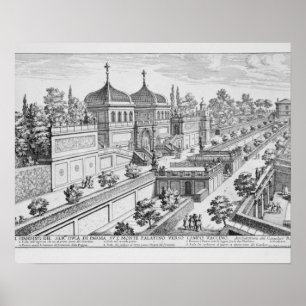 De tuin van de hertog Parma op de Palatine Hill, Poster