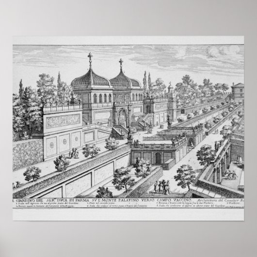 De tuin van de hertog Parma op de Palatine Hill, Poster (Voorkant)