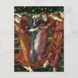 De tuin van de Hesperiden, Burne-Jones ansichtkaar Briefkaart