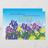 De Tuin van de iris bloeit Uitnodiging (Voorkant / Achterkant)