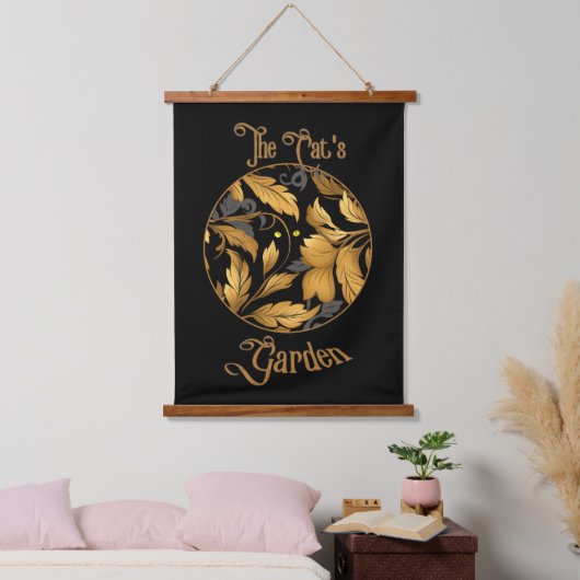 De tuin van de kat hangend wandkleed (Slaapkamer)