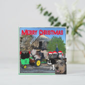 De tuin van de keuken vol cast feestdagenkaart (Staand voorkant)