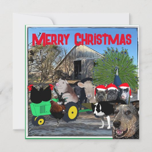 De tuin van de keuken vol cast feestdagenkaart (Voorkant)