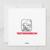 De tuin van de keuken vol cast feestdagenkaart (Achterkant)