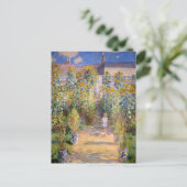 De tuin van de kunstenaar door Claude Monet Briefkaart (Staand voorkant)